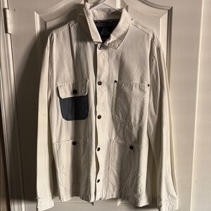 Men's Cream Jacket with Black Accents